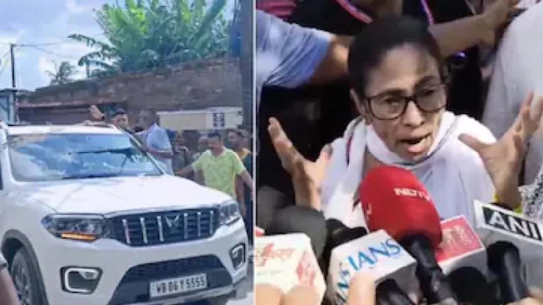 মমতা ব্যানার্জীর গাড়িতে হামলা, প্রাণনাশের আশঙ্কার অভিযোগ