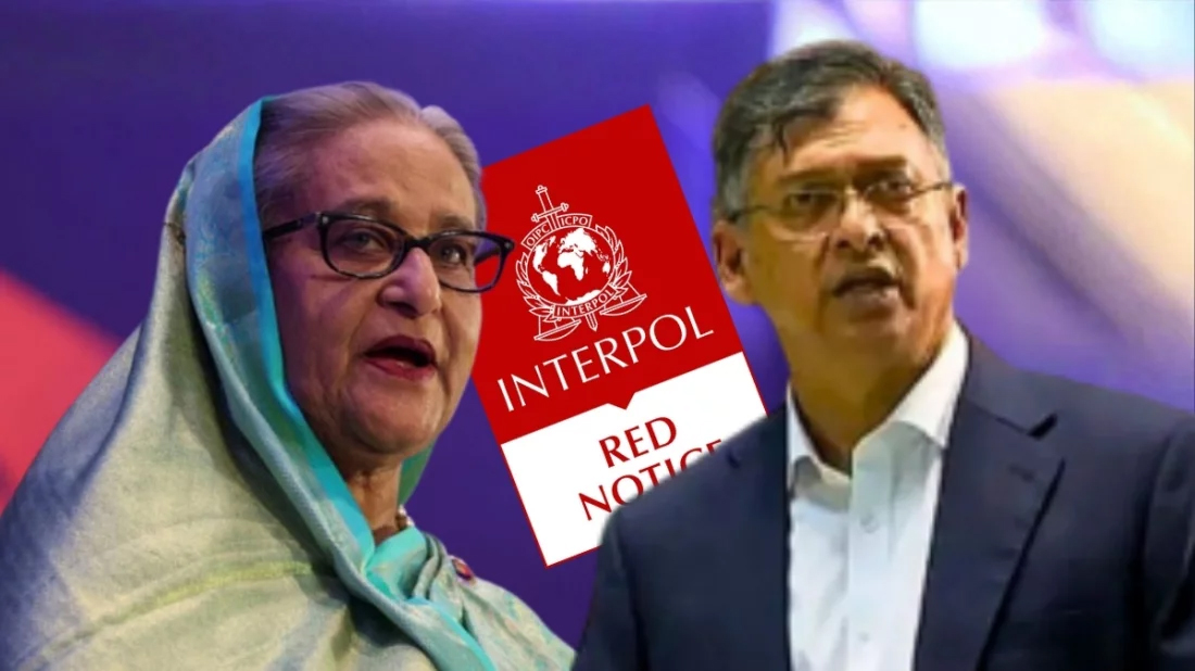‘ইন্টারপোলে শেখ হাসিনার নামে রেড নোটিশ জারির জন্য আবেদন করা হয়েছে’